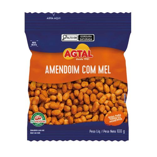 Amendoim com Mel Agtal Pacote 100g