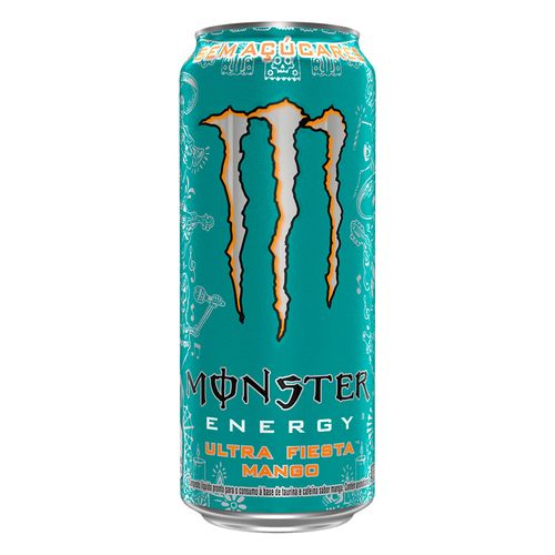 Bebida Energética Monster Zero Ultra Fiesta Mango Gelada 473ml