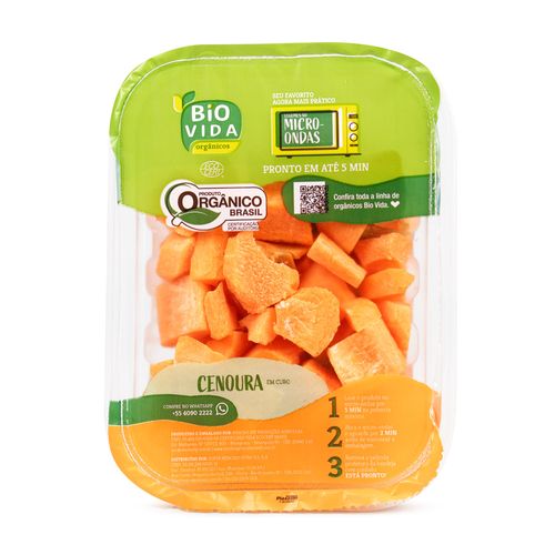 Cenoura Orgânica para Microondas Bio Vida 200g