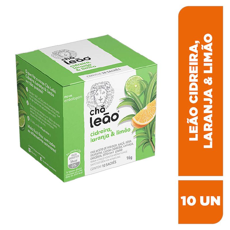 Cha-Cidreira-Laranja---Limao-Cha-Leao-Caixa-16g-10-Unidades