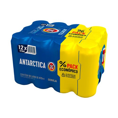 Pack Cerveja Antárctica Lata 473ml 12 Unidades