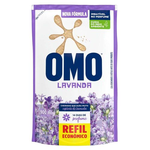 Sabão Líquido Refil Omo Lavanda 900ml