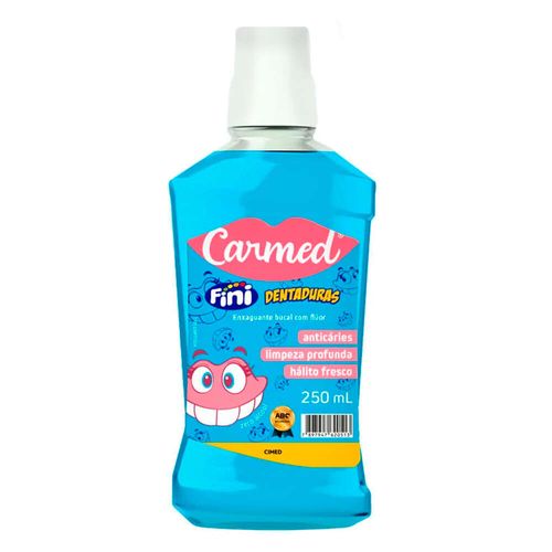 Enxaguatório Bucal Zero Carmed Fini Dentadura 250ml