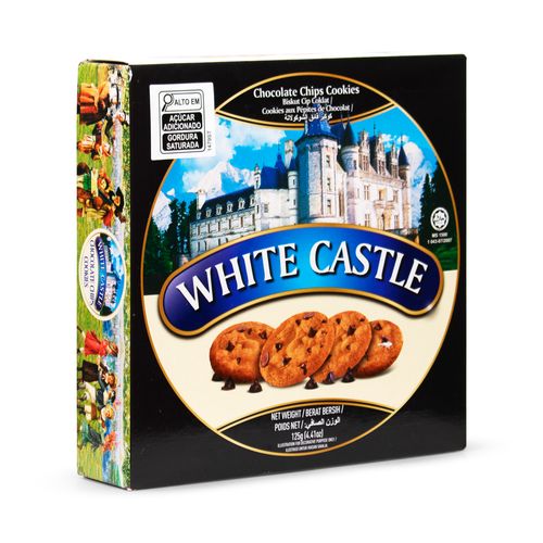Cookies Malaio White Castle com Gotas de Chocolate 125g