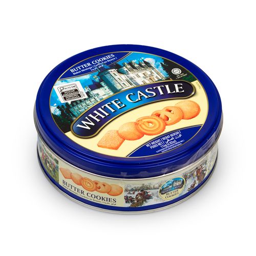 Biscoito Malaio Amanteigado Sortido White Castle Lata 114g
