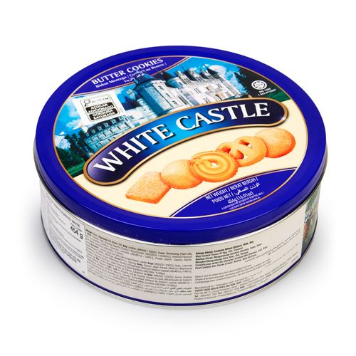 Biscoito Malaio Amanteigado Sortido White Castle Lata 454g