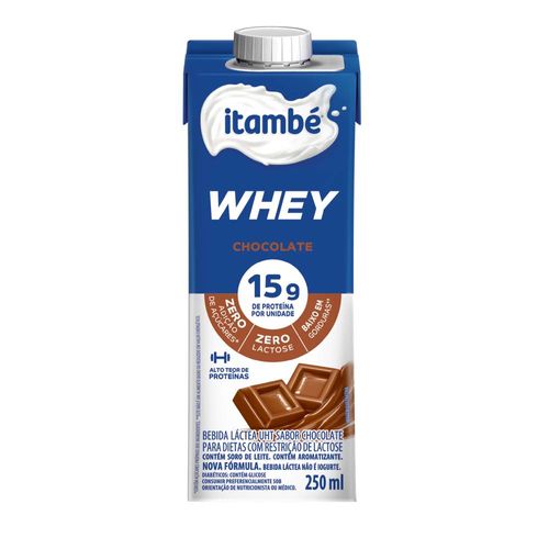Bebida Láctea Gelada Itambé Whey Chocolate 250ml