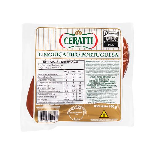 Linguiça Tipo Portuguesa Ceratti 300g