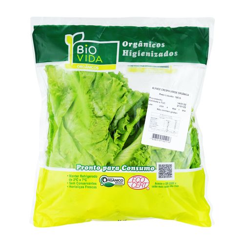 Alface Crespa Orgânica Higienizada Bio Vida