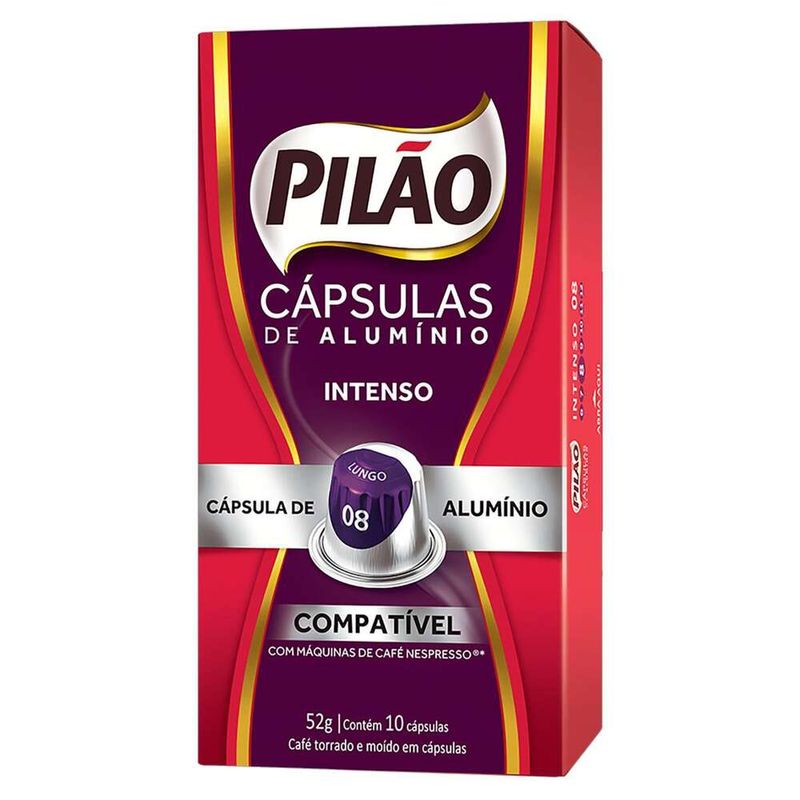 Capsulas-de-Cafe-Pilao-Lungo-Intenso-08-Caixa-com-10-Unidades-52g