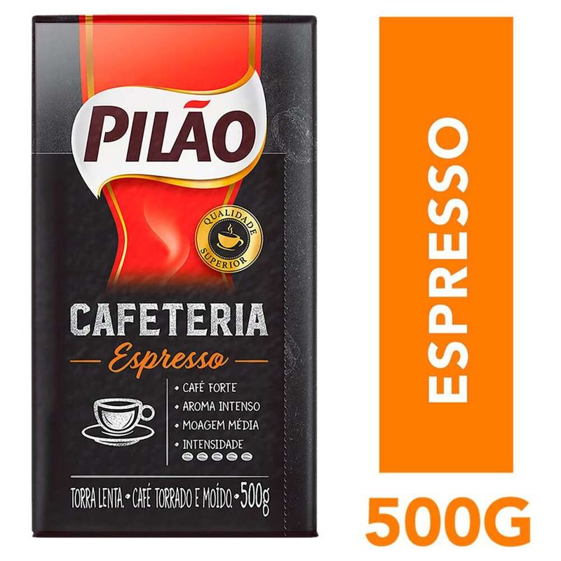 Cafe-Torrado-e-Moido-a-Vacuo-Espresso-Pilao-Cafeteria-Pacote-500g