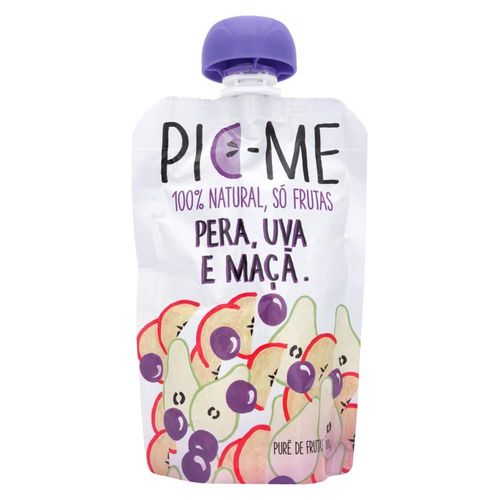 Purê De Frutas Pic-Me Pêra, Uva E Maçã Sachê 100g