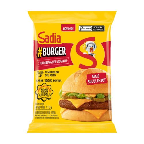 Hambúrguer Bovino Sadia Burguer 113g