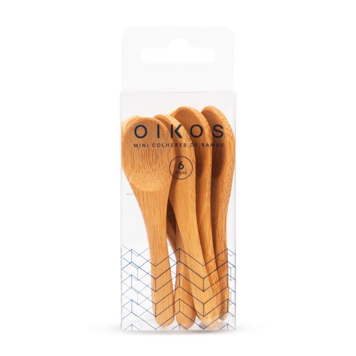 Kit de 6 mini Colheres de Bambu Oikos