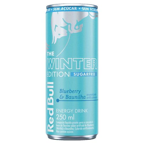 Energético Red Bull Blueberry e Baunilha Sugar Free Lata 250ml