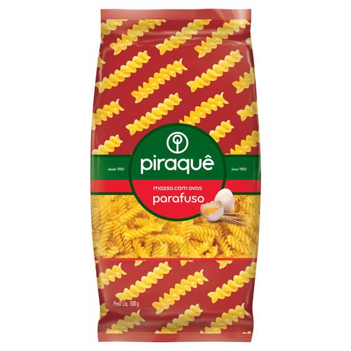 Massa De Sêmola Com Ovos Parafuso Piraquê 500g