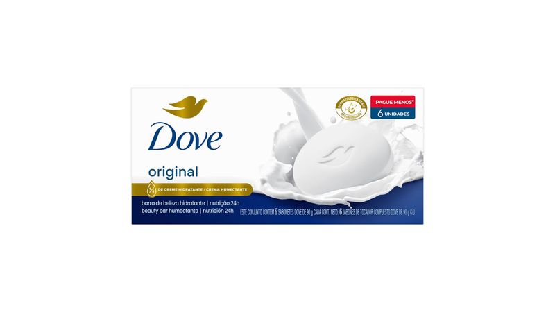  バード　 Dove Sabonete em Barra Dove Original 90g 6 unidades - Zona Sul