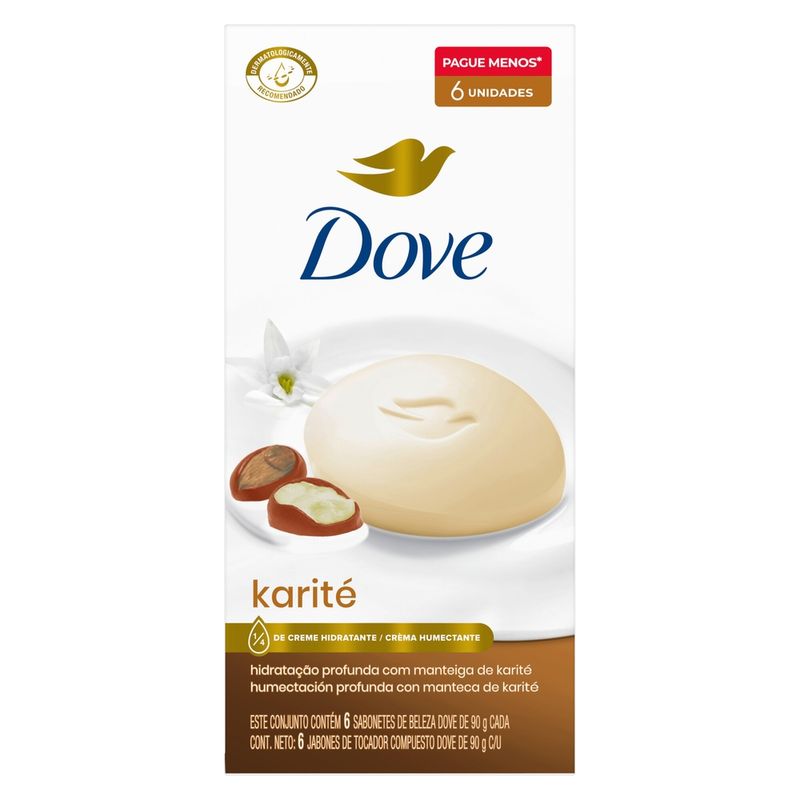 Pack-Sabonete-Barra-Oleo-de-Karite-e-Baunilha-Dove-Delicious-Care-Envoltorio-6-Unidades-90g-Cada-Leve-Mais-Pague-Menos
