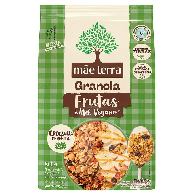 Granola-Frutas-e-Mel-Mae-Terra-Pacote-800g