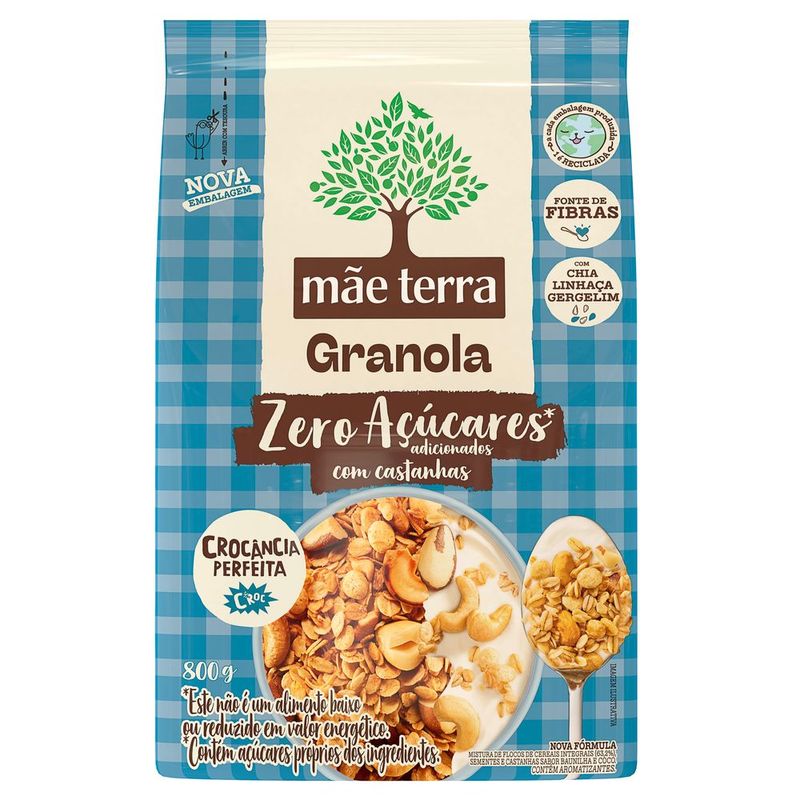 Granola-Tradicional-Zero-Acucar-Mae-Terra-Pacote-800g