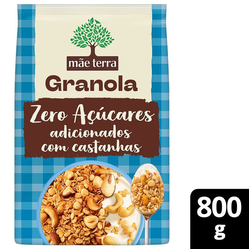 Granola-Tradicional-Zero-Acucar-Mae-Terra-Pacote-800g