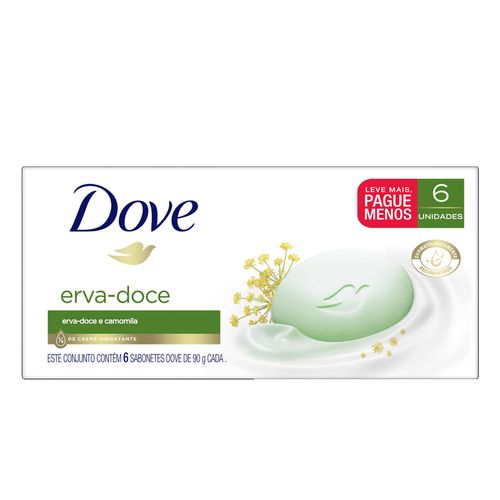 Sabonete Dove Erva Dove 90g Leve Mais Pague Menos 6 Unidades