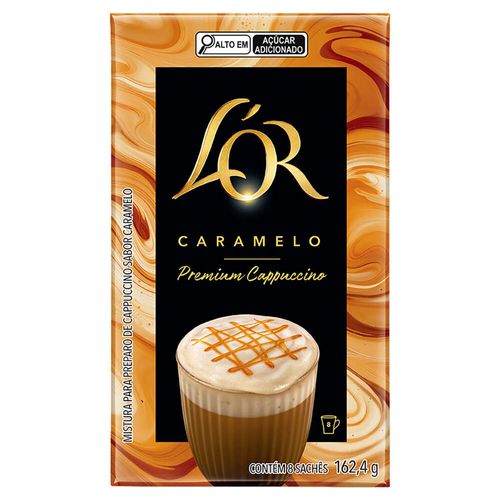 Cappuccino Solúvel L'Or Caramelo 8 Sachês 162,4g