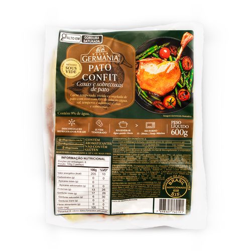 Coxa e Sobrecoxa Pato Confitada Villa Germania 600g