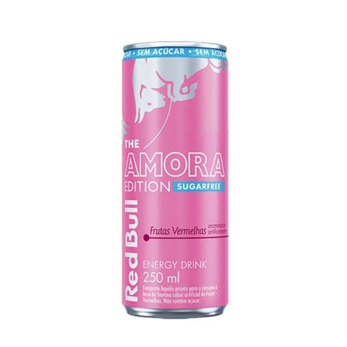Energético Red Bull Amora Edition Frutas Vermelhas Sugar Free Lata 250ml