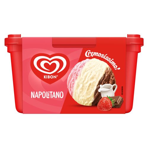 Sorvete   Kibon  Cremosíssimo   Napolitano  Pote    1,5