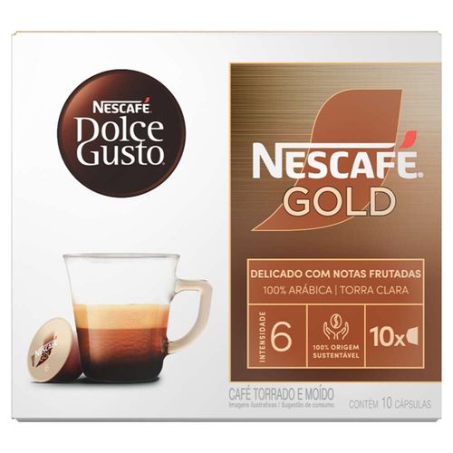 Cápsulas de Café Nescafé Dolce Gusto Gold Espresso com 10 Unidades