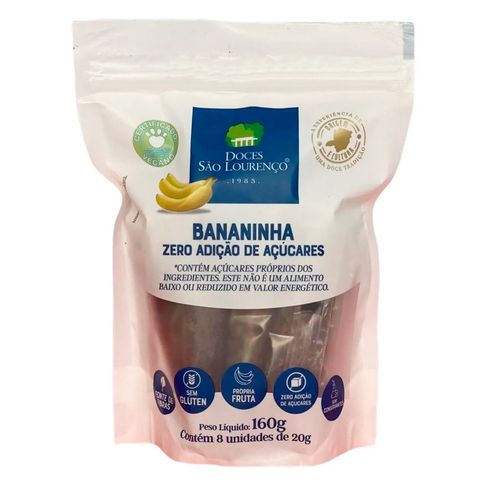 Bananinha Zero Adição de Açúcar São Lourenço 160g
