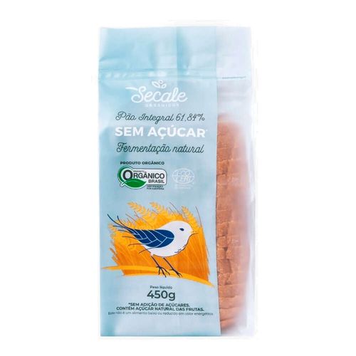 Pão Orgânico Integral Secale Sem Açúcar 450g