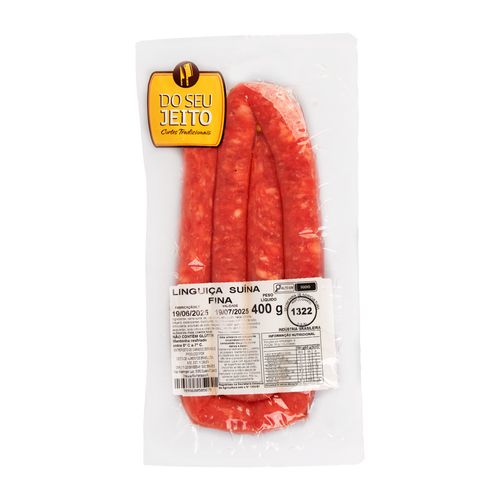 Linguiça Suína Fina Resfriada Do Seu Jeito 400g