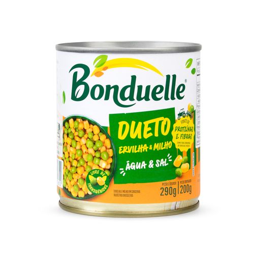 Ervilha e Milho em Conserva Bonduelle Dueto Lata 200g