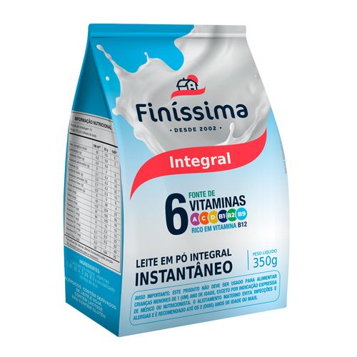 Leite em Pó Instantâneo Integral Finíssima 350g