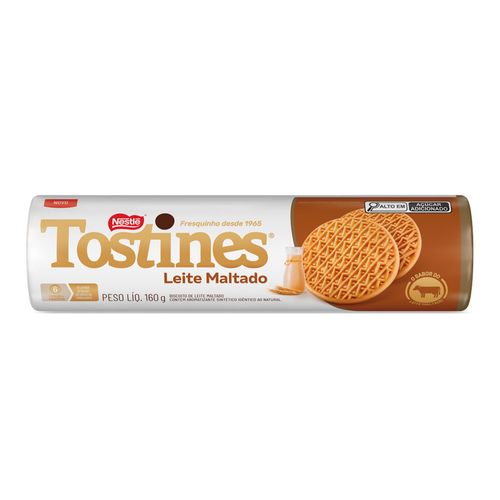 Biscoito Tostines Leite Maltado 160g