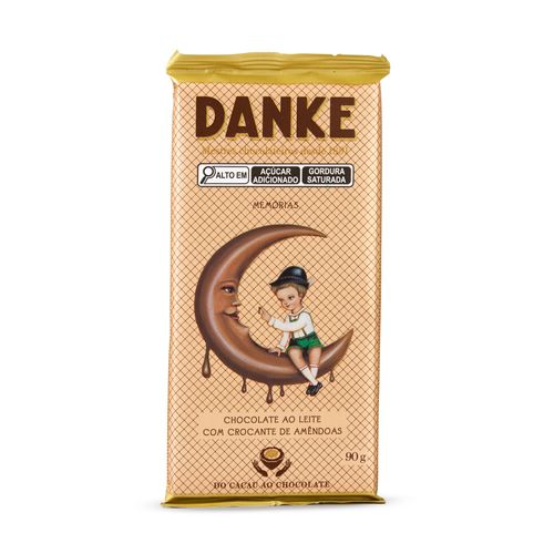 Chocolate Ao Leite Danke Flow Crocante de Amêndoas 90g