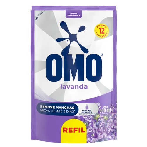 Sabão Líquido Refil Omo Lavanda 900ml