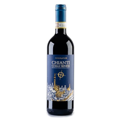 Vinho Tinto Italiano Chianti Colli Senesi Geográfico Garrafa 750mL