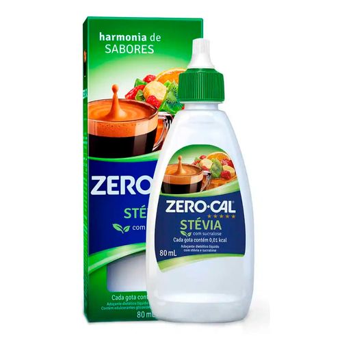 Adoçante Líquido Zero Cal Stévia com Sucralose 80ml
