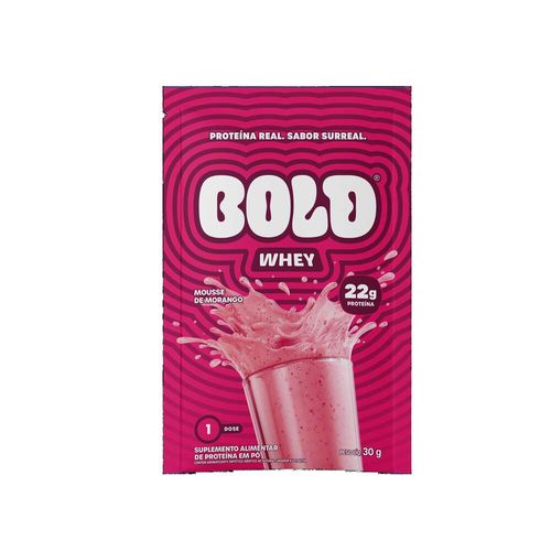 Whey Protein Bold Mousse Morango Sachê 30g