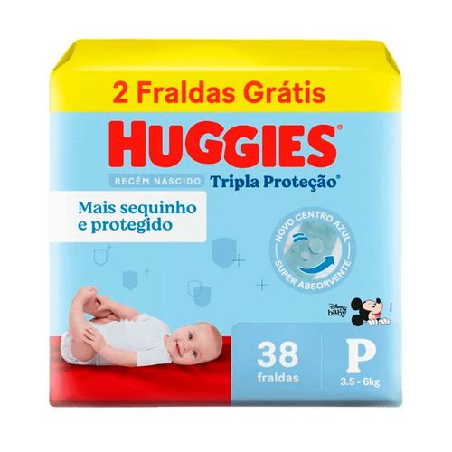 Fralda Descartável Huggies Tripla Proteção P 38 Unidades