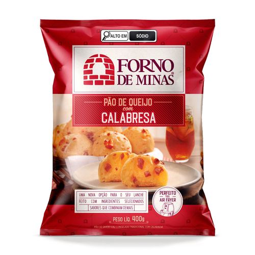 Pão de Queijo Forno de Minas Calabresa 400g