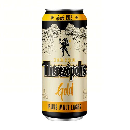 Cerveja Therezopolis Gold Gelada Lata 473ml