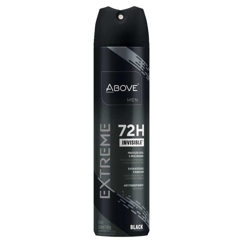 Desodorante-Aerossol-Above-Extreme-Black-150ml