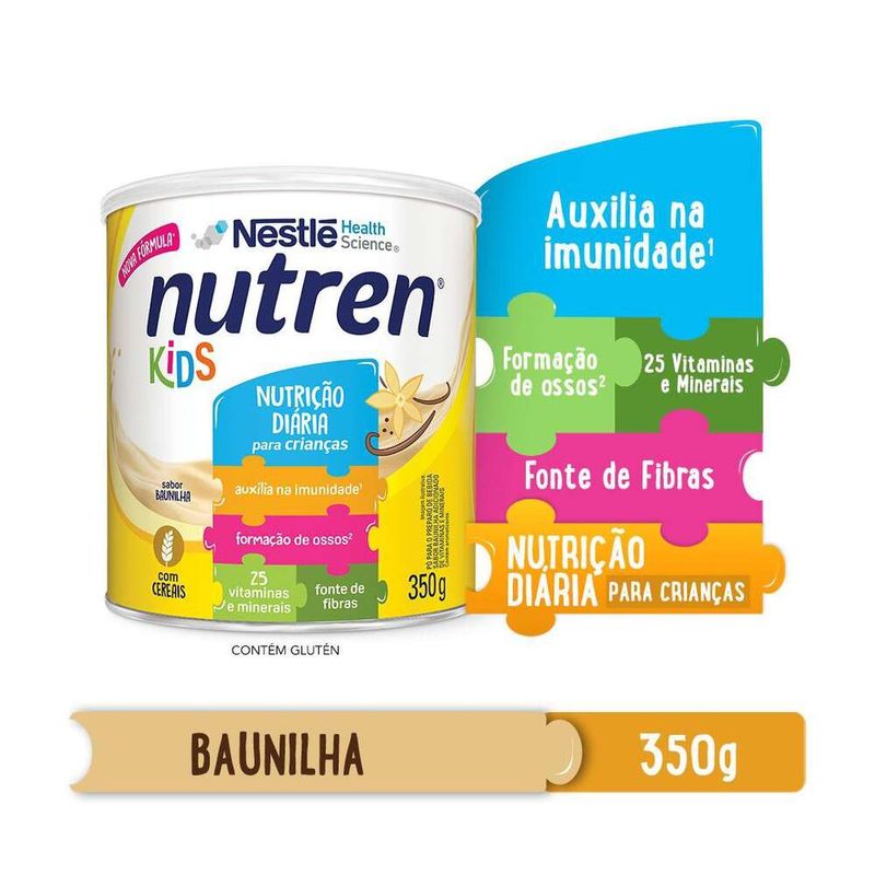 Complemento-Alimentar-Nutren-Kids-Baunilha-Lata-350g