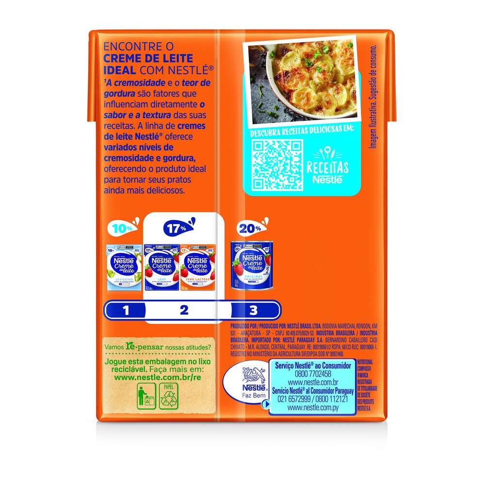 Creme de Leite Nestlé Zero Lactose 200g - Zona Sul