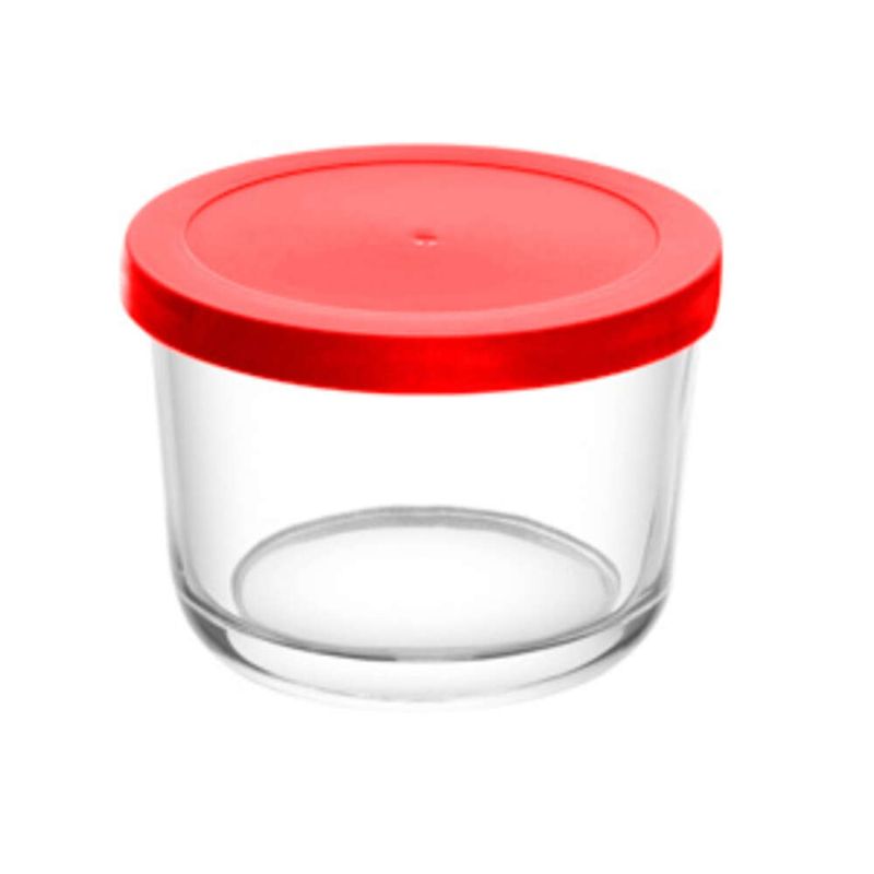 Pote-de-Vidro-PP-com-Tampa-Vermelha-200ml
