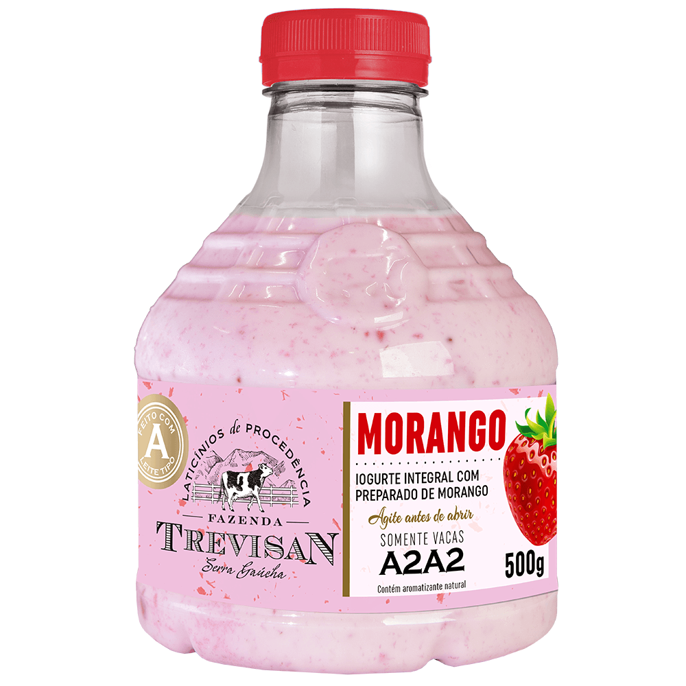 Iogurte Integral De Morango Trevisan 500g